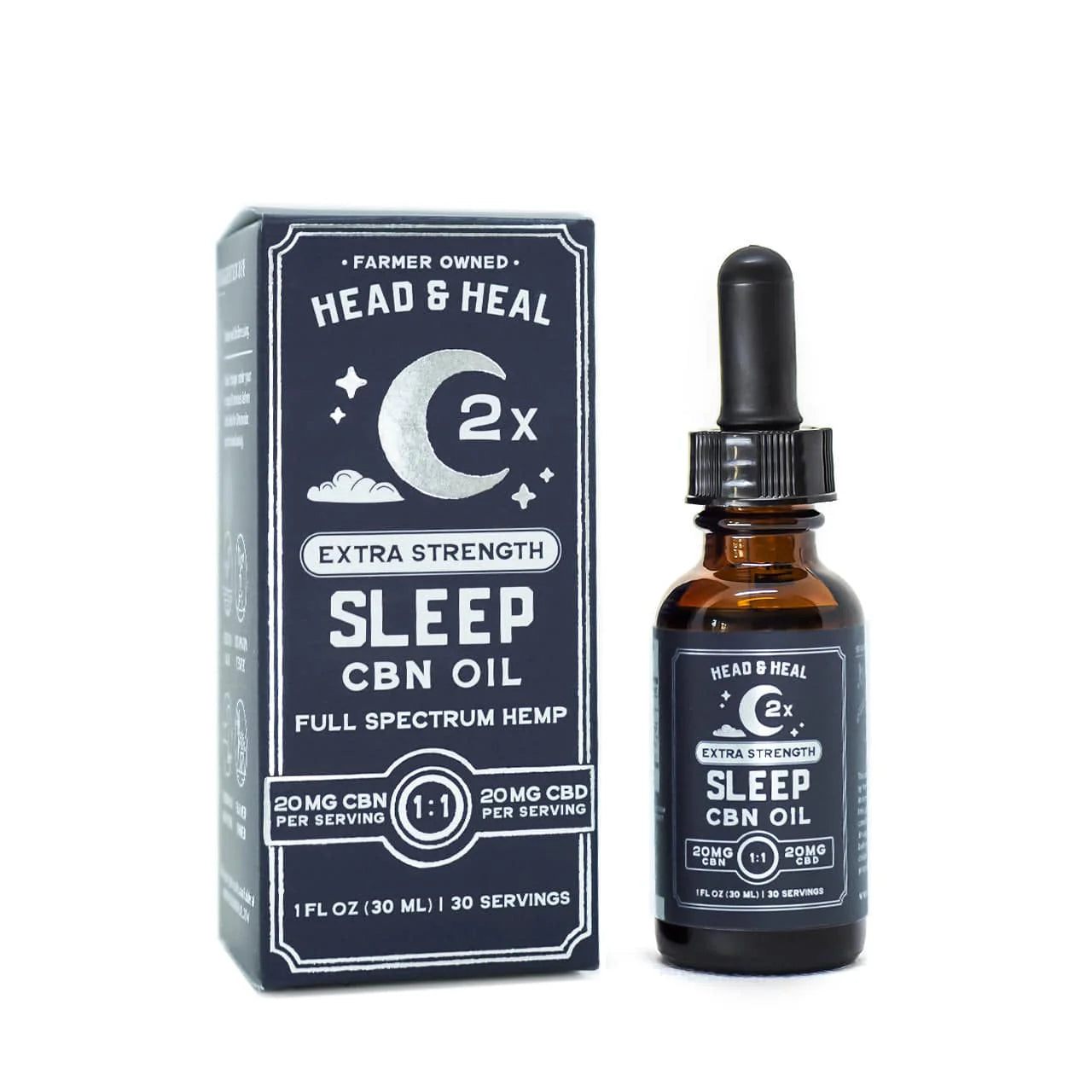 Head & Heal Sleep CBD:CBN Oil 1:1 600MG Each