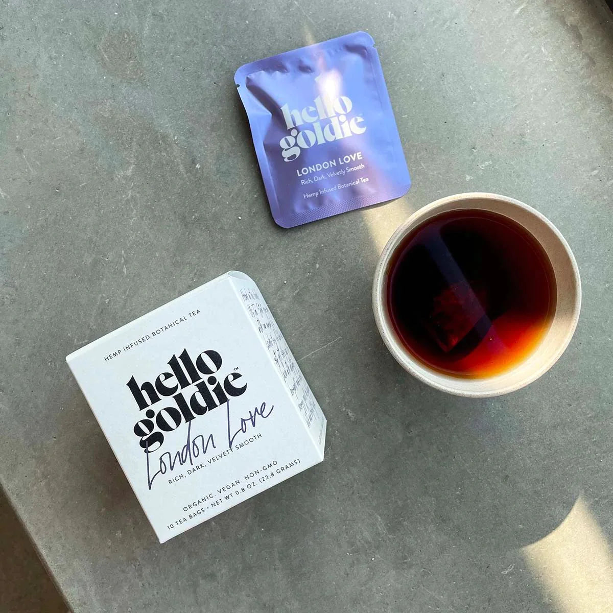 Hello Goldie London Love botanical tea, 10/box