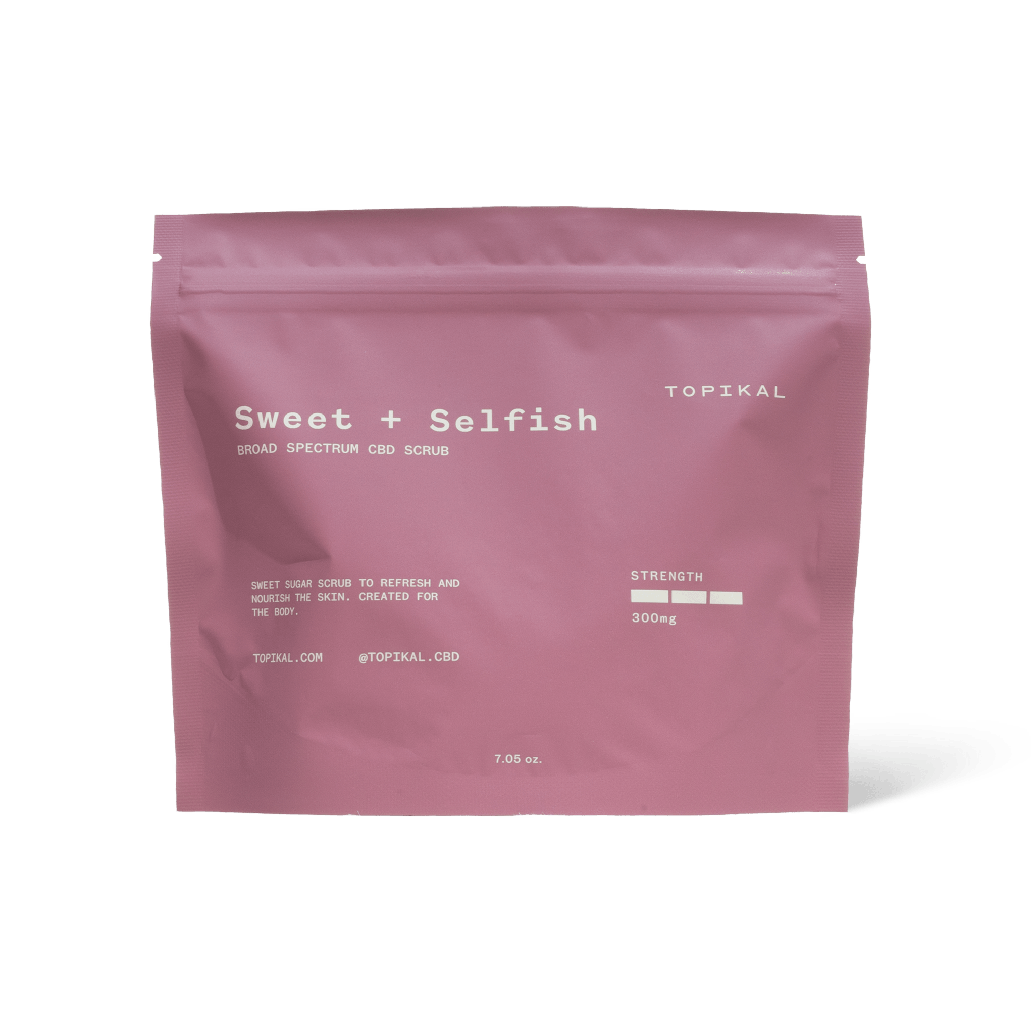 Topikal Sweet + Selfish CBD Sugar Scrub 300 mg