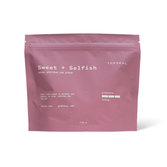 Topikal Sweet + Selfish CBD Sugar Scrub 300 mg